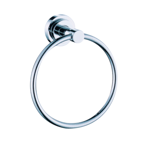 Brass Bath Towel Ring Round Chrome