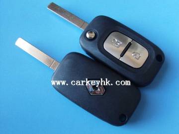 HOT Sale Renault 2 button flip remote key casing for 434 Mhz Id46 Chip Renault Key