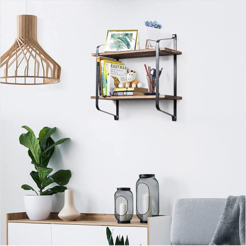 Wood Iron Rack Wall Mountable Rack Shelf