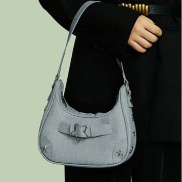 Vintage Koreanisch niedliche weiße Sterne Schultertasche