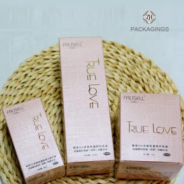 Pink matte cosmetic packaging eco cosmetic box
