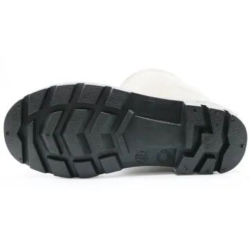 Brown steel toe puncture proof PVC boots