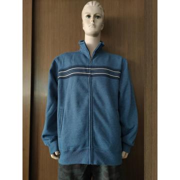 Mens Knit Zip melalui Panel Dada Top W