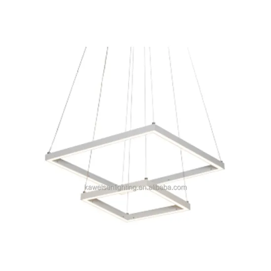 Customizable European Style Double Ring LED Pendant Lights with Aluminum White Housing for Hotel and Home Décor