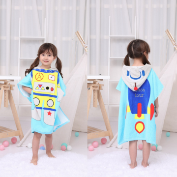 Organic 100% cotton swim poncho surf robe