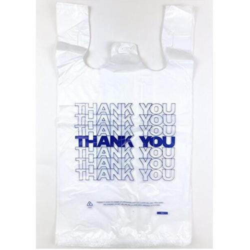 Logo Printed Advertising HDPE Supermarket Plastic T Shirt Bags on Roll