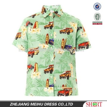 short sleeve hawaiian woman shirt