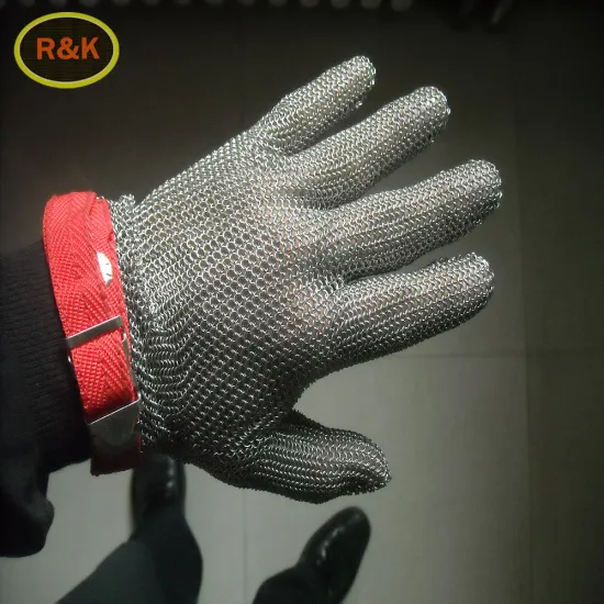 Synthetic fibers stainless steel wire fishing filter gloves