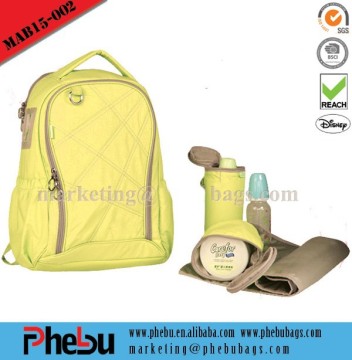 Best Nylon diaper bag backpack With bottle holder(MAB15-002)