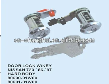Door lock with key For Nissan 720 ' 86 - ' 97 FARD BODY