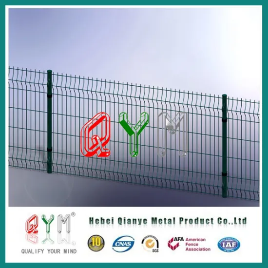 PVC Coated Curved Welded Wire Mesh Railway Airport Fence Panel