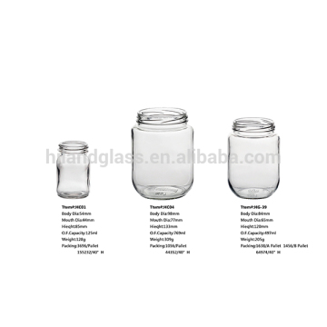 750ml flint food glass container