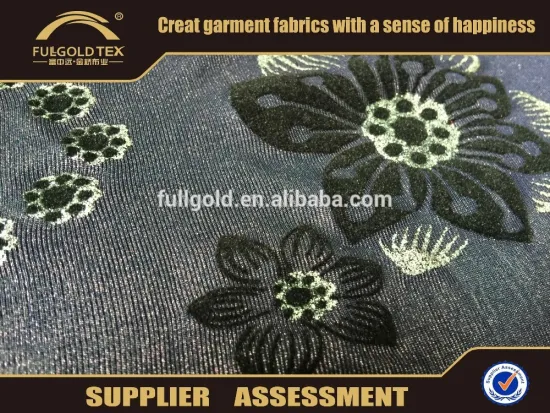 2015 solf 75D thread cloth gold foil fabric flocking fabric