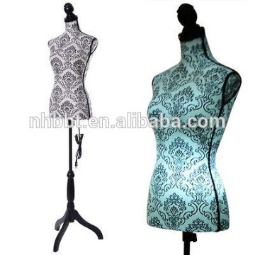 Torso Dress Form Display W/ Black Tripod Stand Designer With LED Female Mannequin