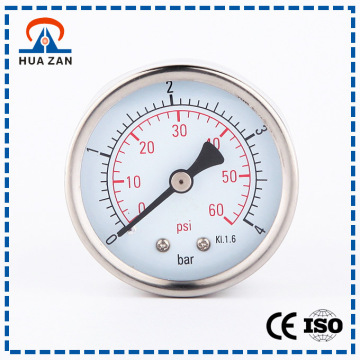 Gauge Metal Case Manometer Stainless Steel Material Customized