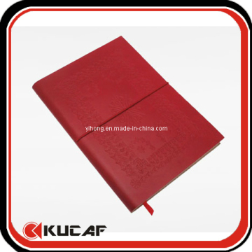 Embossing Logo PU Notebook with Elastic Band
