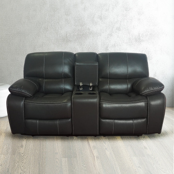 โซฟาหนังที่ทันสมัย ​​Loveseat Cinema Home Recliners