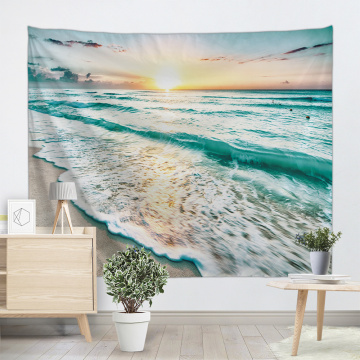 Tapestry Wall Hanging Sea Wave Beach Series Tapestry Sunrise Tapestry for Bedroom Home Dorm Decor