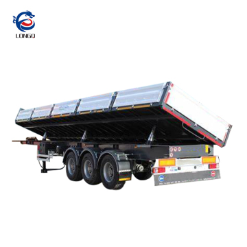 LONGQ 3 Axles 50Ton Side Dump Truck Trailer