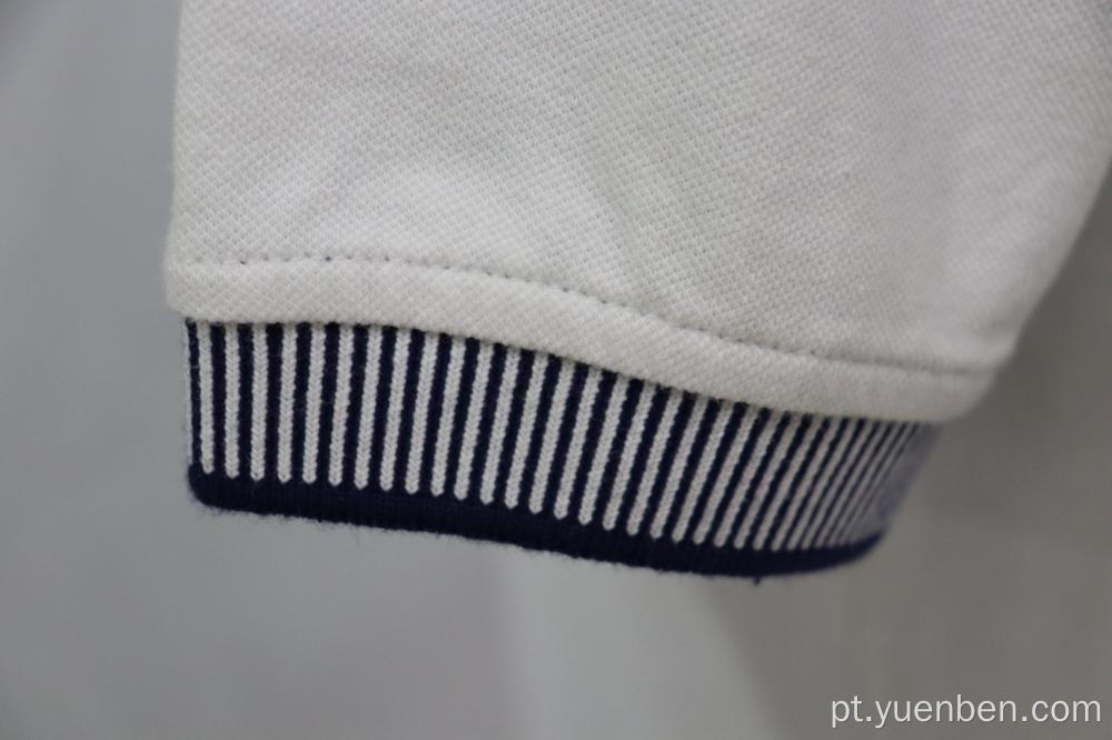 95% algodão 5% spandex sólido PK com camisa de colarinho jacquard