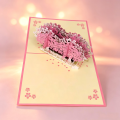 Tarjeta emergente de flor de cerezo 3D