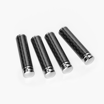Carbon Fiber Door Lock Pin Lifting Bolt Trim Set (4pcs) for Car Modification
