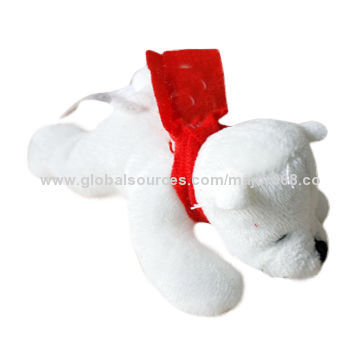 Plush White Bear, with Crawling Position