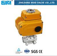 Stainless steel thread 3pc electric actuator ball valve for steam