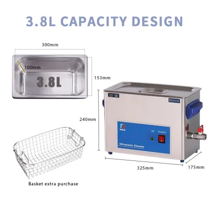 High Efficiency 150W Ultrasonic Glass & Jewelry Cleaning Machine