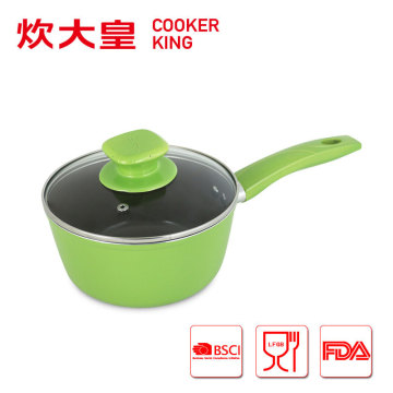 16cm forged aluminium induction milk pan with dark grey ceramic coating