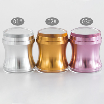 Metallic Handle Nail Art Stamp Plate Tool - Detachable Stamper for Polishing