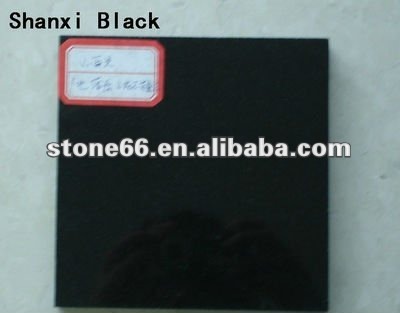 High density pure black shiny marble