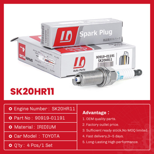 إيريديوم شرارة التوصيل SK20HR11 90919-01191 لتويوتا