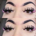 20mm russian eyelashes pink c curl russian lashes