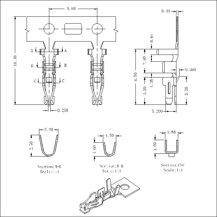 AT2015C 2.00mm Pitch Crimping Terminal（PA PAD)