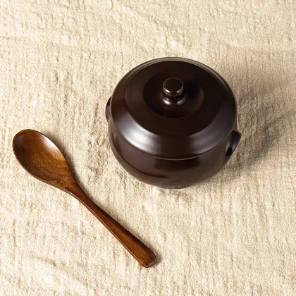 Korean Style Matte Stoneware Stew Soup Bowl Bibimbap Dolsot Bowl Set