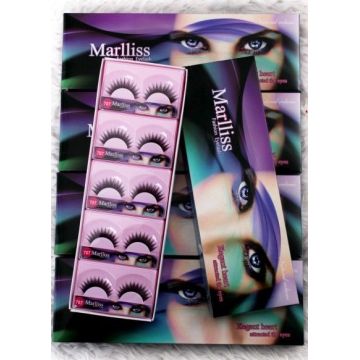 Colored Long Thick False Eyelashes Pack Of 10 Natural Looking Human Hair