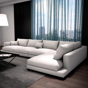 Modern Nordic Style Fabric L-Shape Sectional Sofa Set: The Perfect Addition to Your Contemporary Living Room
