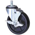 4 tums PP Swivel Caster med broms