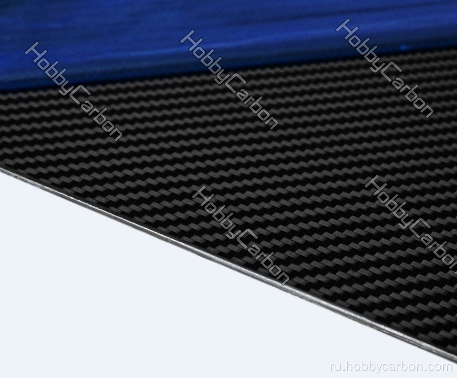 Высокопрочный гладкий глянцевый лист из углеродного волокна 3k