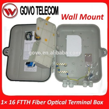 Wall mount 1* 16 FTTH Splitter Fiber Optic Terminal Box
