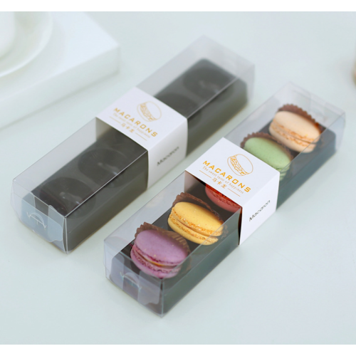 Cookies Blsiter Pack Macaron Boîte en Plastique Transparent