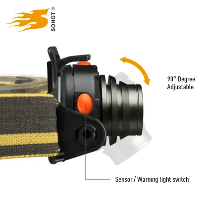 Motion sensor led headlamp hand moving switch headlight