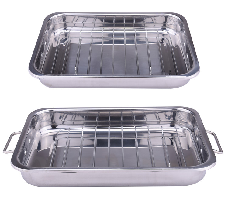 Household roaster grill pan stainless steel baking pan