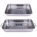 Household roaster grill pan stainless steel baking pan