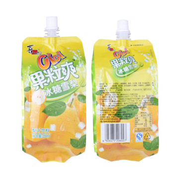 Plastic stand up pouch for fruit jucie 100ml