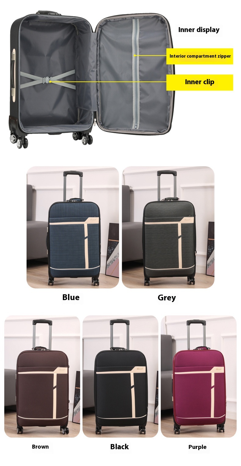 Oxford Cloth Zipper Universal Trolley Bag