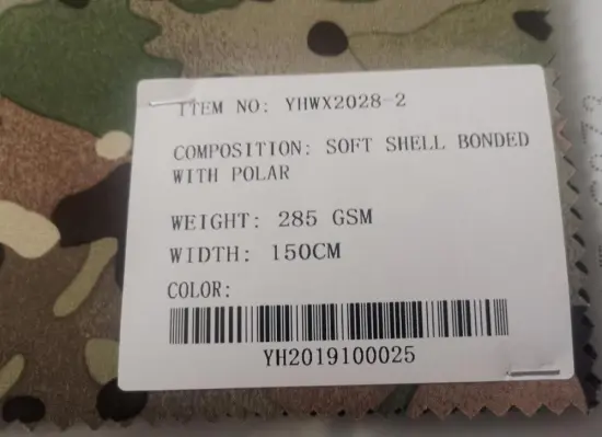 Paper Printing Soft Shell Bonded With Polar Fabrics