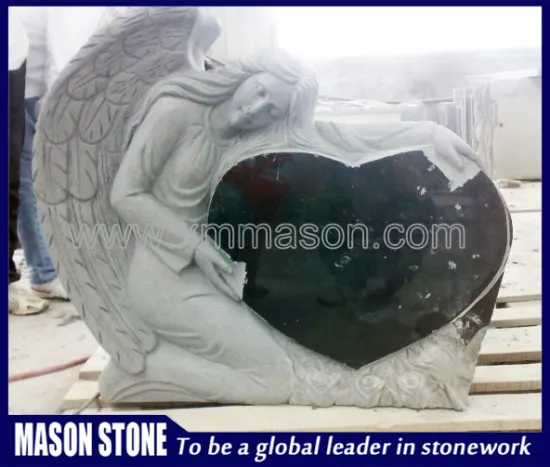 Good carved angel statue headstone