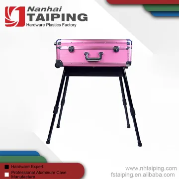Professional Aluminum Makeup Cosmetic Case With Wheel